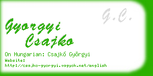 gyorgyi csajko business card